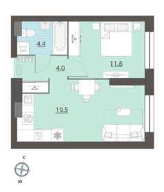 46 м², 1-комнатная квартира 6 990 000 ₽ - изображение 88