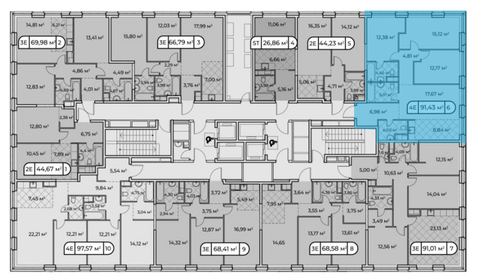 110 м², 3-комнатная квартира 51 500 000 ₽ - изображение 154