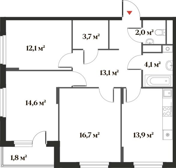 82 м², 3-комнатная квартира 18 639 340 ₽ - изображение 1