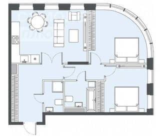 Квартира 69,7 м², студия - изображение 1