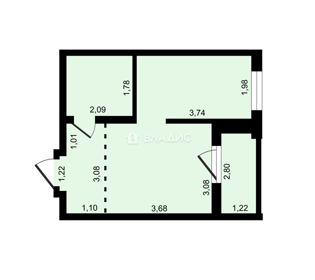 28 м², квартира-студия 8 500 000 ₽ - изображение 1
