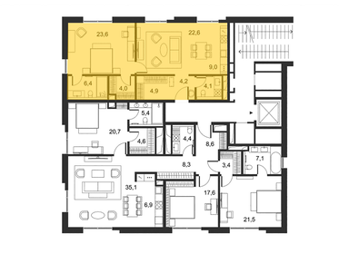 91,8 м², 2-комнатные апартаменты 203 550 000 ₽ - изображение 79