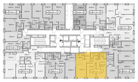 69 м², 3-комнатная квартира 34 000 000 ₽ - изображение 126