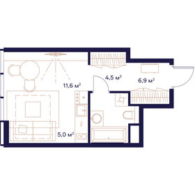 61,3 м², 2-комнатная квартира 31 140 000 ₽ - изображение 32