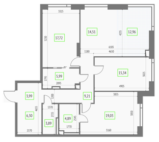 116,8 м², 4-комнатная квартира 36 000 000 ₽ - изображение 128