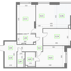 Квартира 113,8 м², 3-комнатная - изображение 2