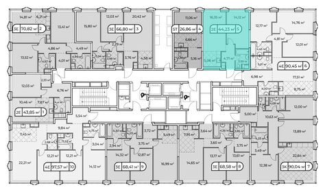 30,8 м², 1-комнатная квартира 10 990 000 ₽ - изображение 183