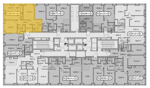 72,9 м², 2-комнатная квартира 51 250 000 ₽ - изображение 89