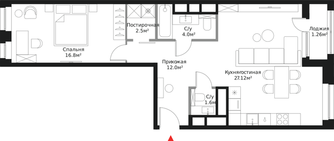 65,3 м², 2-комнатная квартира 25 916 160 ₽ - изображение 72