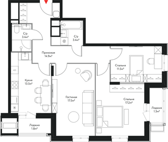 38,9 м², 1-комнатная квартира 6 350 000 ₽ - изображение 101