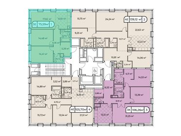 72,9 м², 2-комнатная квартира 51 250 000 ₽ - изображение 74