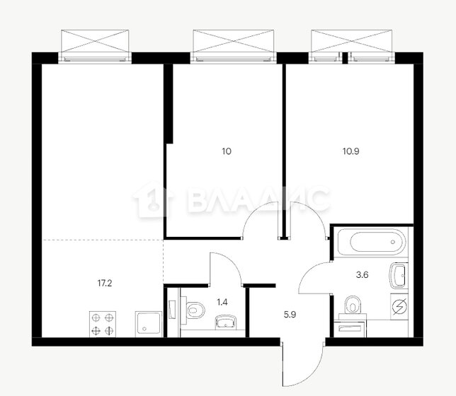 50 м², 2-комнатная квартира 17 500 000 ₽ - изображение 1