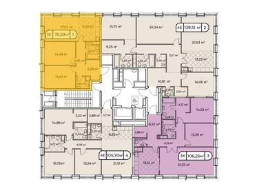 72,9 м², 2-комнатная квартира 51 250 000 ₽ - изображение 64