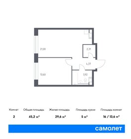 45,9 м², 1-комнатная квартира 18 700 000 ₽ - изображение 107