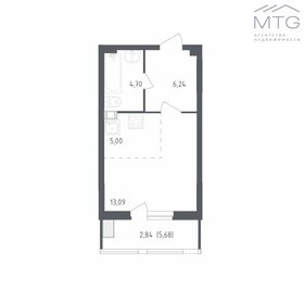 Квартира 28,7 м², студия - изображение 1