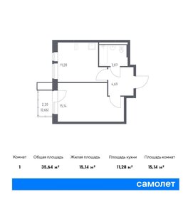 32,9 м², 1-комнатная квартира 6 680 000 ₽ - изображение 118