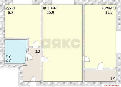 Квартира 49 м², 2-комнатная - изображение 5