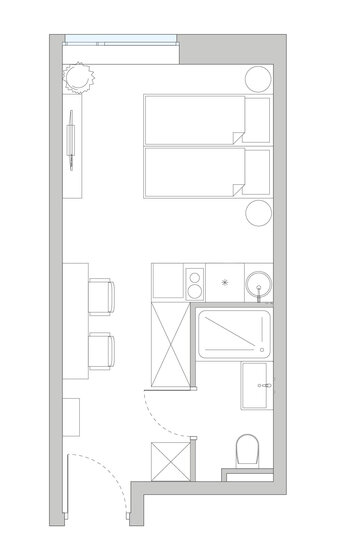 21,4 м², апартаменты-студия 6 420 697 ₽ - изображение 1