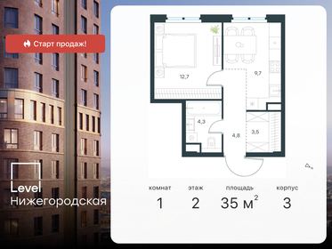 34,7 м², 1-комнатная квартира 14 113 746 ₽ - изображение 8