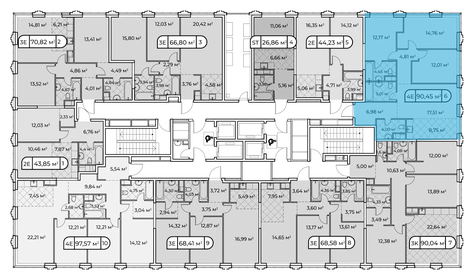 91,5 м², 3-комнатная квартира 50 240 000 ₽ - изображение 72