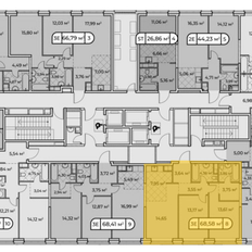 Квартира 68,8 м², 2-комнатная - изображение 2