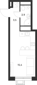 21,8 м², квартира-студия 7 045 760 ₽ - изображение 60
