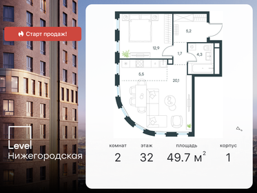 48,5 м², 2-комнатная квартира 20 811 632 ₽ - изображение 86