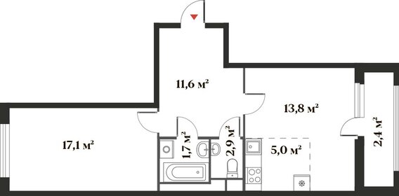 58 м², 2-комнатная квартира 9 300 000 ₽ - изображение 88