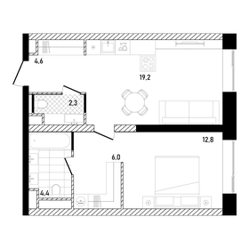 47,8 м², 1-комнатная квартира 23 997 000 ₽ - изображение 132