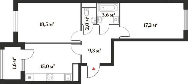 Квартира 67,2 м², 2-комнатная - изображение 1