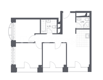 Квартира 69 м², 3-комнатные - изображение 1