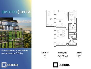 51,5 м², 2-комнатные апартаменты 13 374 550 ₽ - изображение 73