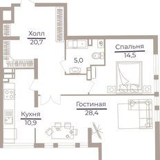 Квартира 78,1 м², 2-комнатная - изображение 2