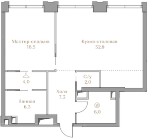 75 м², 1-комнатная квартира 83 344 368 ₽ - изображение 123