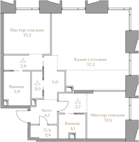 70 м², 4-комнатная квартира 52 900 000 ₽ - изображение 186