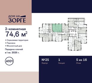 74,6 м², 2-комнатная квартира 30 831 132 ₽ - изображение 2