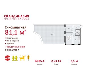 75 м², 2-комнатная квартира 18 000 000 ₽ - изображение 121