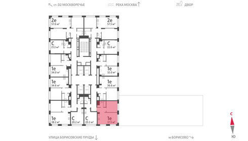 38,2 м², 1-комнатная квартира 15 753 450 ₽ - изображение 65