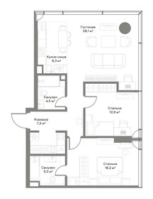 81,4 м², 2-комнатная квартира 70 495 056 ₽ - изображение 104