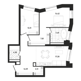 95 м², 3-комнатные апартаменты 35 000 000 ₽ - изображение 25