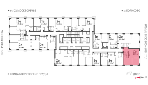 56 м², 2-комнатная квартира 16 912 500 ₽ - изображение 95