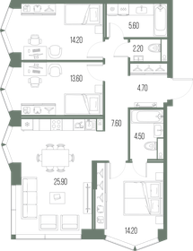 98,6 м², 3-комнатная квартира 31 500 000 ₽ - изображение 27
