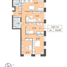 Квартира 102 м², 4-комнатная - изображение 2