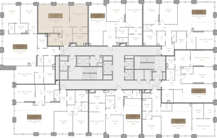 75 м², 1-комнатная квартира 83 344 368 ₽ - изображение 118