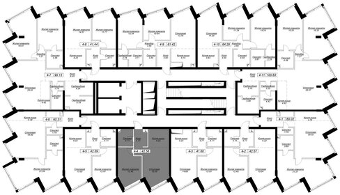 41,8 м², 1-комнатная квартира 27 843 412 ₽ - изображение 76