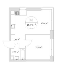 43,5 м², 1-комнатная квартира 14 100 000 ₽ - изображение 185