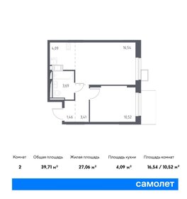 41 м², 1-комнатная квартира 6 800 000 ₽ - изображение 85