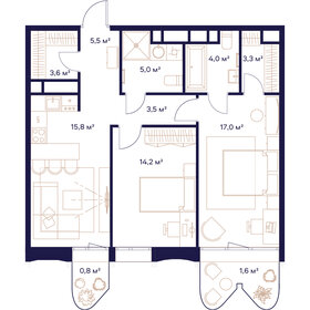 Квартира 74,2 м², 2-комнатная - изображение 1