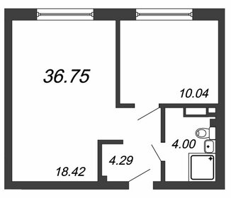 Квартира 36,8 м², 1-комнатные - изображение 1