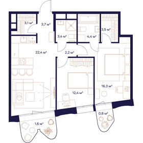 39 м², 1-комнатная квартира 22 850 000 ₽ - изображение 32